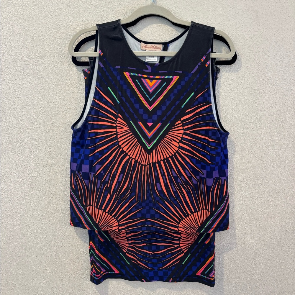 Mara Hoffman Pencil Skirt and Open Back Tank Set Large festival boho aztec